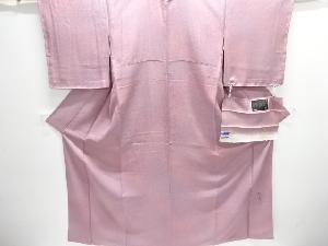 未使用品　秋山庄太郎　樹木模様織り出し一つ紋色無地着物